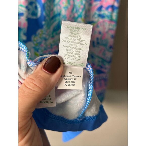 Lilly Pulitzer Ophelia Swing Dress Sz  XXS Multi dream team Paisley Preppy Vacat - Picture 6 of 7